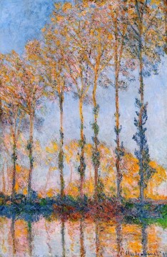 ウッズ Painting - ポプラの白と黄色の効果 クロード モネの森